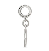 Sterling Silver Reflections Black Enameled Marathon Dangle Charm